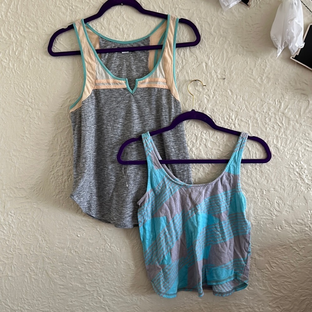 Urban Outfitters BDG Retro Tank Top Bundle 2 Gray Light Blue Linen Blend Small